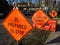 Orange Road Signs in Washington DC