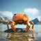 Orange Robot Crab: A Stunning Rendered Creation With Innovative Techniques
