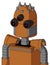 Orange Robot With Dome Head And Three-Eyed And Three Spiked