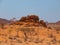 Orange rock formation of Damaraland
