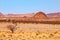 Orange rocky landscape of Damaraland