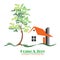 Orange Roof Property Logo Design For Business Real Estate