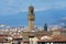 Orange Roofs Palazzo Vecchio Tower Piazza Signoria Tuscany Florence Italy