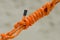 Orange rope as part of outrigger equipment