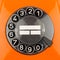 Orange rotary dial