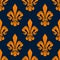 Orange royal french seamless pattern