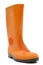 Orange rubber boots isolated