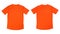 Orange running tshirt on white background, Isolated orange runn