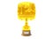 Orange safe golden trophy