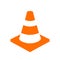 Orange safety cone vector icon