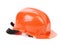 Orange safety head hat.