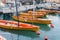 Orange Sailboats Docked in Port - Old Jaffa, Israel