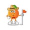 Orange scout vector. cartoon character