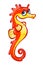 Orange seahorse