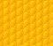 Orange seamless honey combs geometric pattern. Hexagonal texture honeycomb. Honeyed yellow grid. Vector illustration background