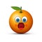 Orange shocked emoji