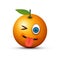 Orange shocked emoji