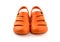 Orange shoes isolate on white background