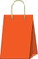 Orange shopping bag