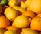 Orange and Sicilian lemons for sale in greengrocers shop