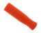 Orange silicone straw tip on a white background