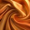 Orange silk fabric background texture abstract pattern. Luxury satin cloth 3d rendering.