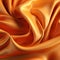 Orange silk fabric background texture abstract pattern. Luxury satin cloth 3d rendering illustration.