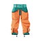orange skier pants equipment