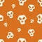 Orange Skull Pattern Small