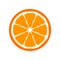 Orange slice citrus fruit icon bright art vector