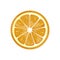Orange slice. juicy fresh fruit on a white background. vector illustration.
