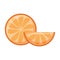 Orange slices fruits isolated cartoon