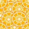 Orange slices seamless pattern