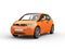 Orange small electric car