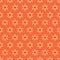 Orange small simple flower vector seamless pattern. Regular retro floral texture.