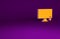 Orange Smart Tv icon isolated on purple background. Television sign. Minimalism concept. 3d illustration 3D render