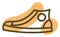 Orange sneakers, icon