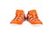 Orange sneakers isolated