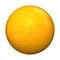 Orange soccer ball