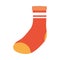 orange sock icon vector design