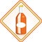 Orange Soda Bottle Diamond Retro