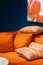 Orange sofa