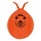 Orange Space Hopper Toy Vector Illustration