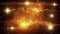 Orange space nebula & stars loopable motion graphic background