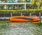 Orange Speedboat Flamingo Waterway Miami Beach Florida