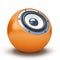 Orange sphere speaker