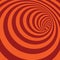 Orange Spiral Striped Abstract Tunnel Background