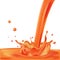 Orange splash of liquid - vector illustration