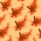 Orange splashes pattern. Watercolor abstract seamless