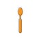 Orange Spoon icon isolated on white background. Cooking utensil. Cutlery sign. Vector